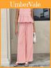 Casual Plaid Sleeveless Twopiece Set With Ruffle Hem For Women Spring Summer Comfort