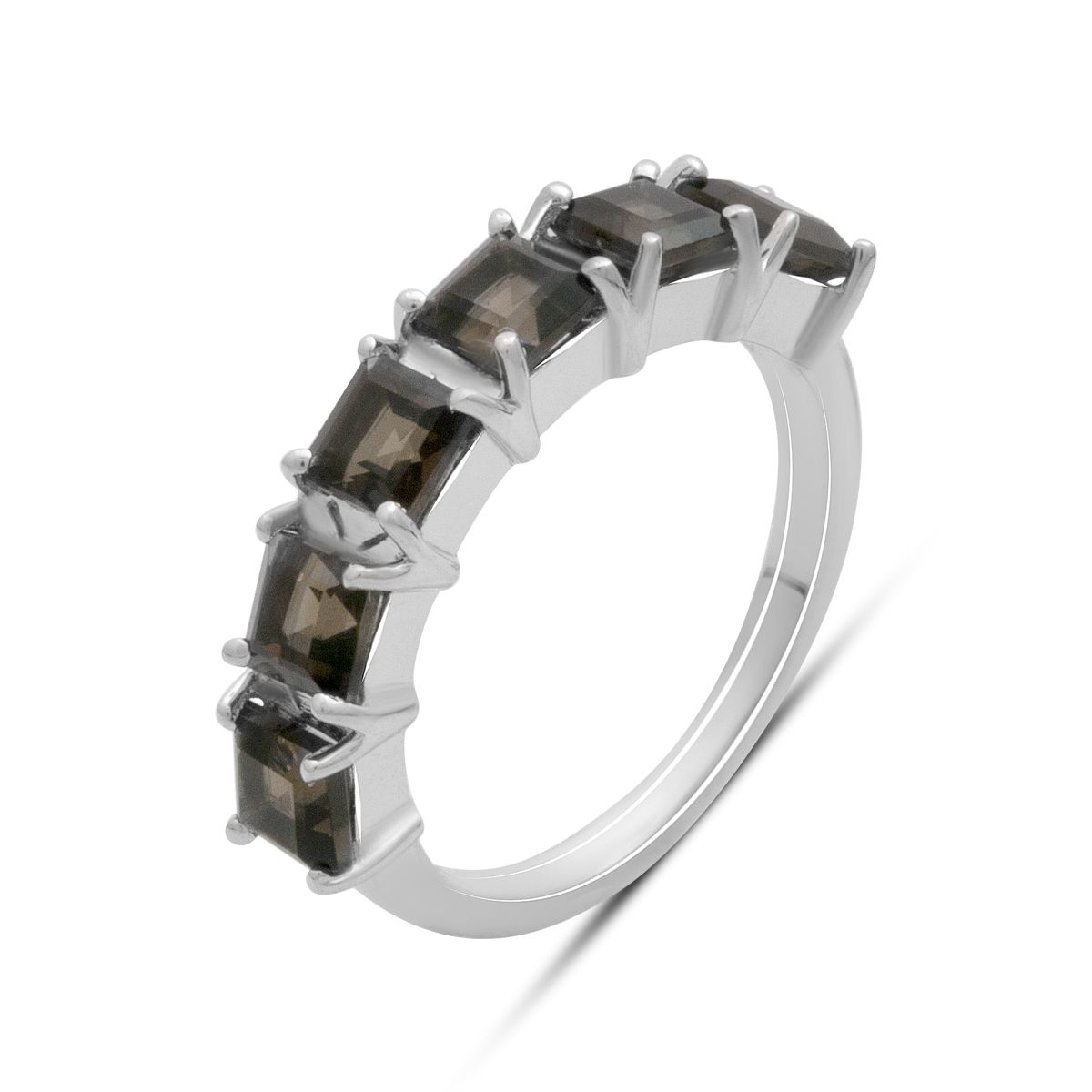 

Silver ring with natural rauchtopaz (smoky quartz) 1.983ct, weight of the product 3.17g (2178774) 18 смокі топазу кольору