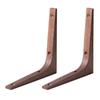 2Pcs Sturdy Wall Shelf Fixators L-Shaped Wooden Bracket Supports for Shelves Fixing and Wall Rack Installation
