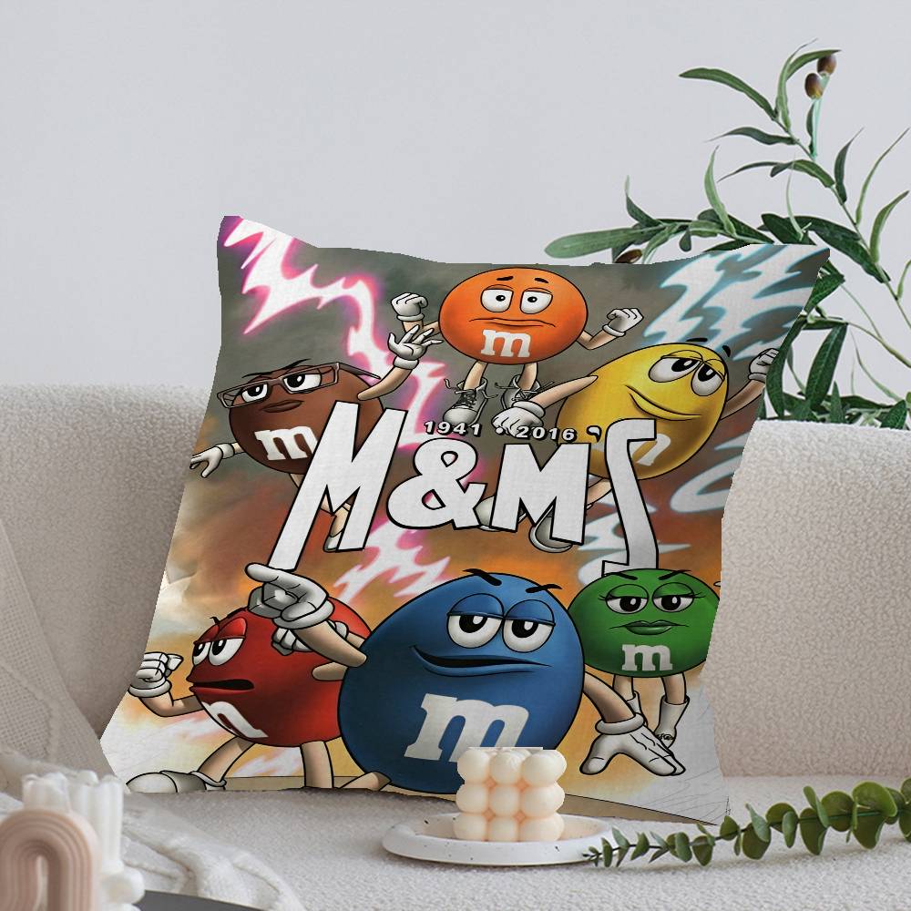 Candy M-Ms C-Chocolate M&M'S Pillow Cover Design Cushion Cover Decor Holiday Decorati