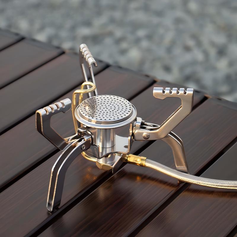 AZ-08 Stainless Steel Lightweight Automatic Outdoor Portable High-Power Pocket Foldable Windproof Cassette Gas Stove Camping