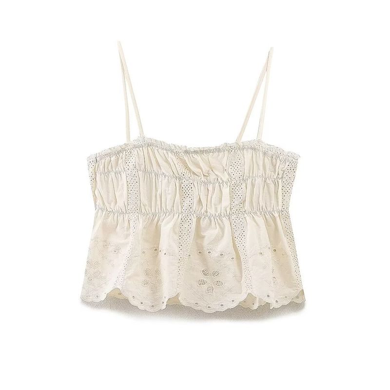 

Women s Kaslead Fashion-Style Suspender Skirt Pants Embroider Top XS