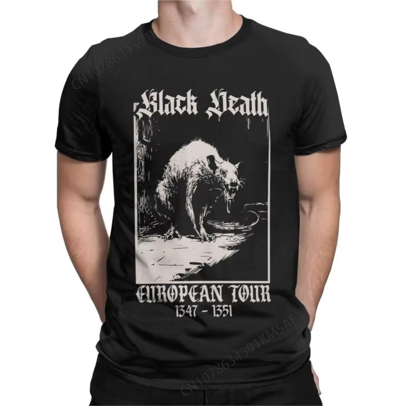 

Black Death Medieval Fun Graphic Print T-shirt Fashion Casual High Quality Men s and Women s Same Style Round Neck T-shirt 4XL