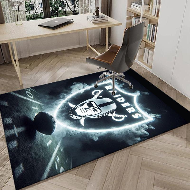 Raiders Football Legacy Printed Area Rug for Office, Chair Rug, Decorative Carpet Floor Mat, Large Size Fan gifts Christmas gifts