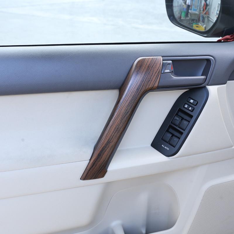 4PCS/set ABS Car Interior Door Handle Decoration Cover Trim Fit For Toyota Land Cruiser Prado FJ150 150 2010-18 Car