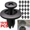 8mm Plastic Rivets Fasteners Suit for Car Bumper Fender, Black Clips Suit for Toyota, Nissan, Kia, Yamaha