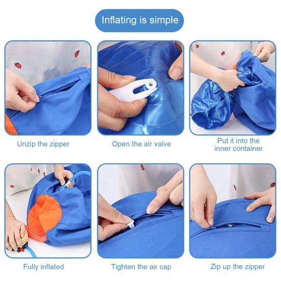 18 Inches Inflatable Calming Ball for Dogs Herding Ball with Cover Handle Tear-Resistant Dog Training Ball for Large Breeds Outdoor Active Play