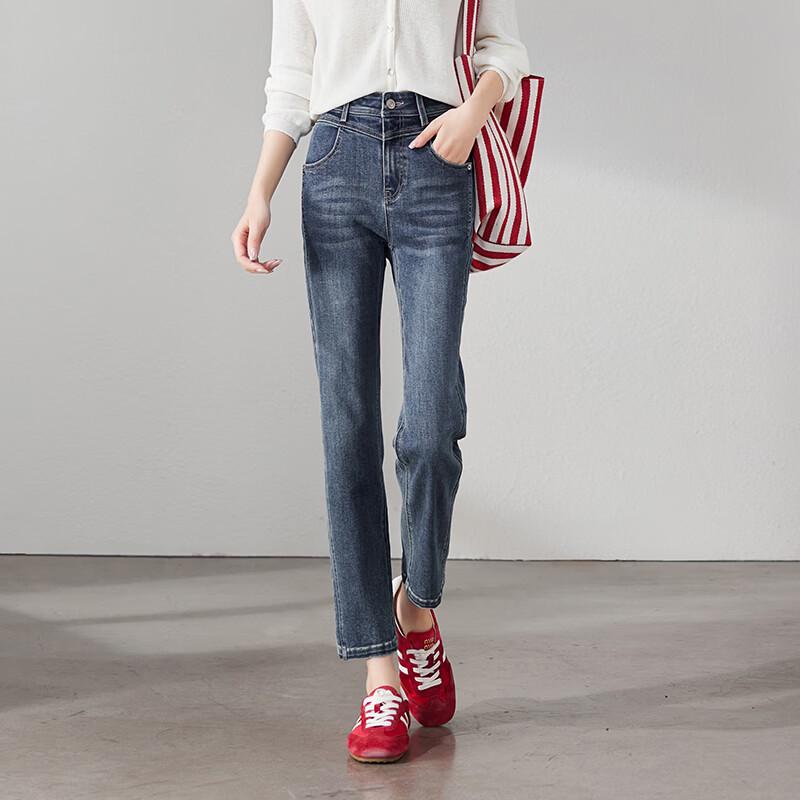 SOFSIL Women s Washed Denim Straight-Leg Jeans L