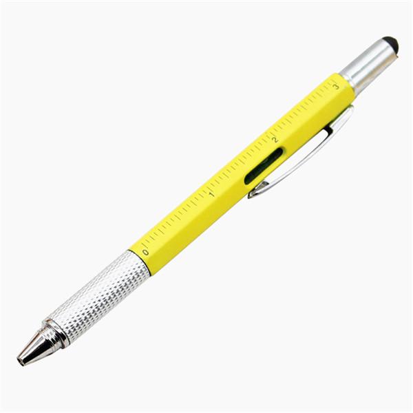 Ballpoint Pen Level Gauge Scale Screwdriver Tool Touch Capacitor Pen Office Supplies Multifuncationa