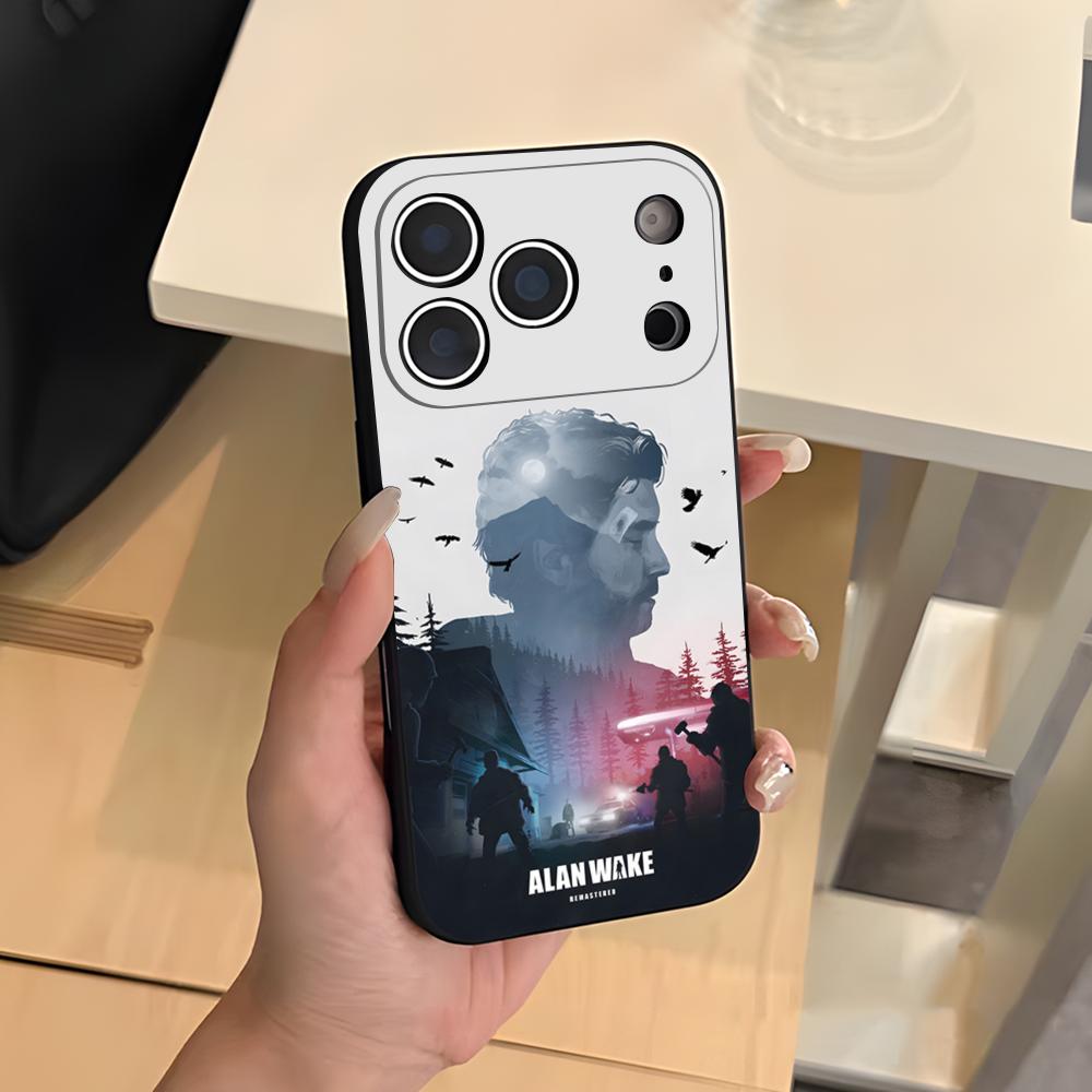 A-Alan W-Wake 2 Phone Case For IPhone 17 Air 16 E Pro Max 15 14 13 Mini 12 Pro 11 Max Plus Black Soft Shell