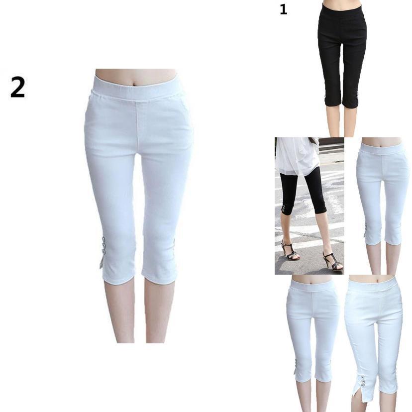 Women's Fashion Summer Sexy Soft Skinny Stretch Capri Jeggings For A Trendy Look