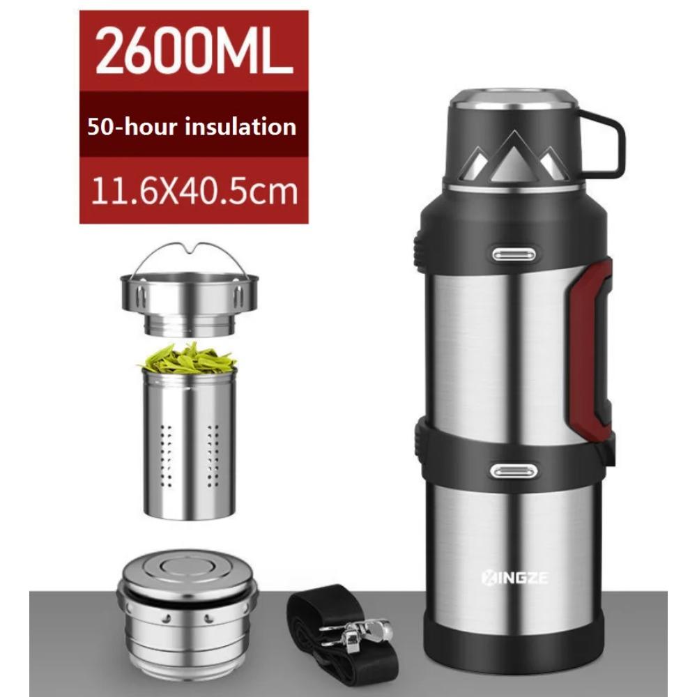 316 Stainless Steel Insulated Thermos Bottle, 1L, 2L, 3L, Outdoor Travel Coffee Mugs, Thermal Vacuum Water Bottle, Thermal Mug
