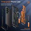 For Samsung Galaxy S25 Ultra Magnetic Case Rotating Kickstand PC + TPU Shockproof Drop-proof Phone Cover
