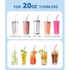 Heavy - Duty Titanium Straws 8.5" Reble for 20 Oz Tumblers | Metal Drinking Straws for All Kinds of Hot & Cold Drinks, Eco Conscious, BPA Free with