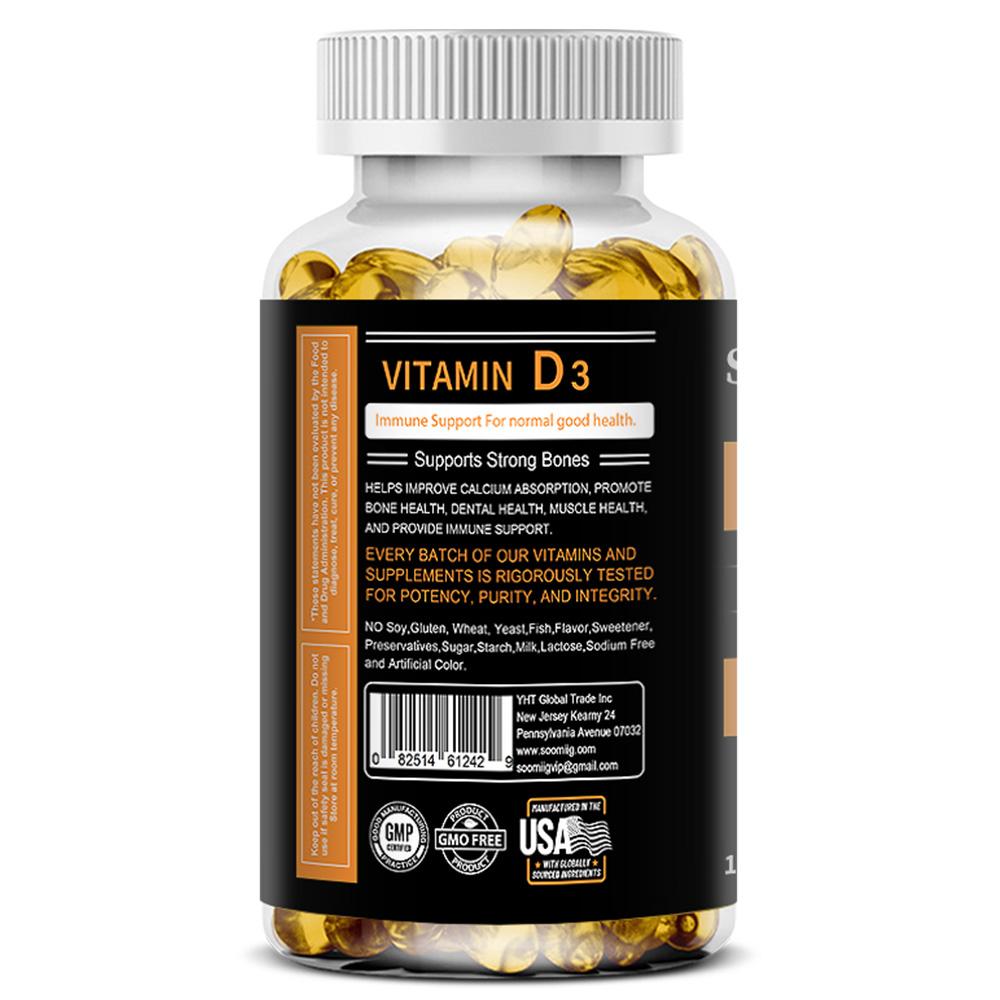 Soomiig Vitamin D3 Kapseln, 125 mcg (5000 IE) pro Portion, 120 Stück