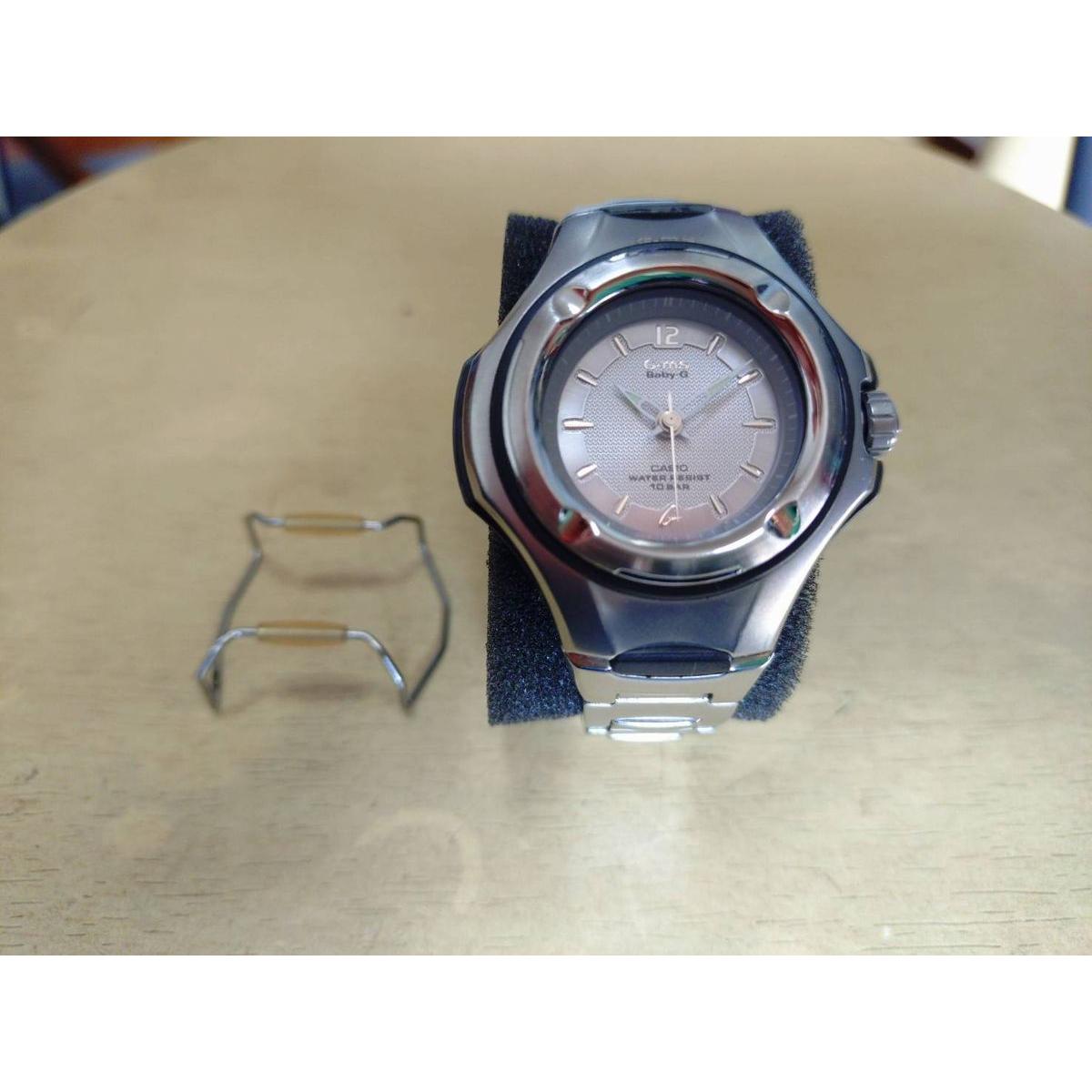 Baby-G MSG-600 CASIO Working Item Used Baby-G Analog Watch Silver CASIO