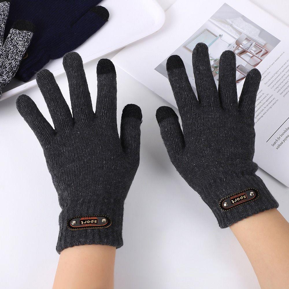 Single/Double-layer Cold-proof Gloves Thick Warm Touch Screen Glove Men's Winter Gloves  Outdoor