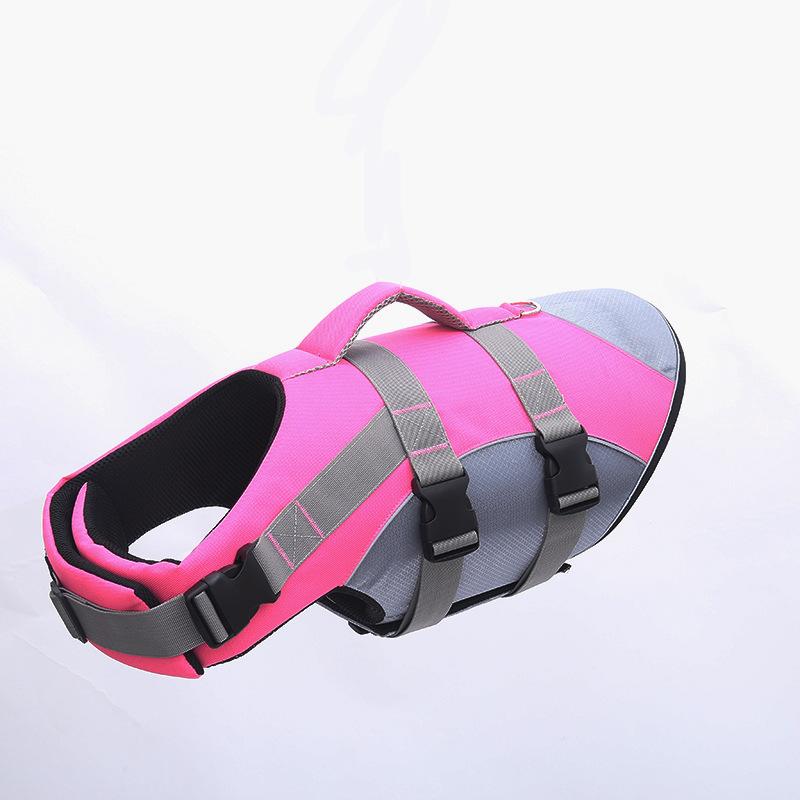 Reflective Dog Life Jacket Adjustable Breathable Pet Safety Vest Enhanced Buoyancy Oxford Cloth Swimming Clothes Beach