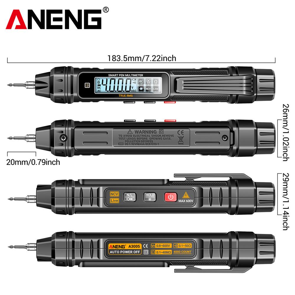 ANENG A3005 Digital Multimeter Pen Diode Tester 4000 Counts For Tool Type Professional Meter Non-Contact AC/DC Voltage Ohm