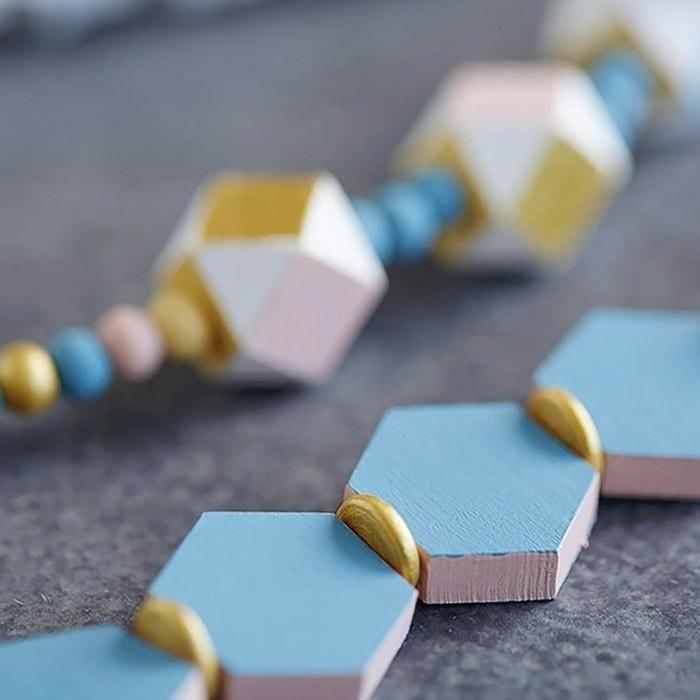 Perle bois Lucy hexagone 20x4,7mm 15 pièces