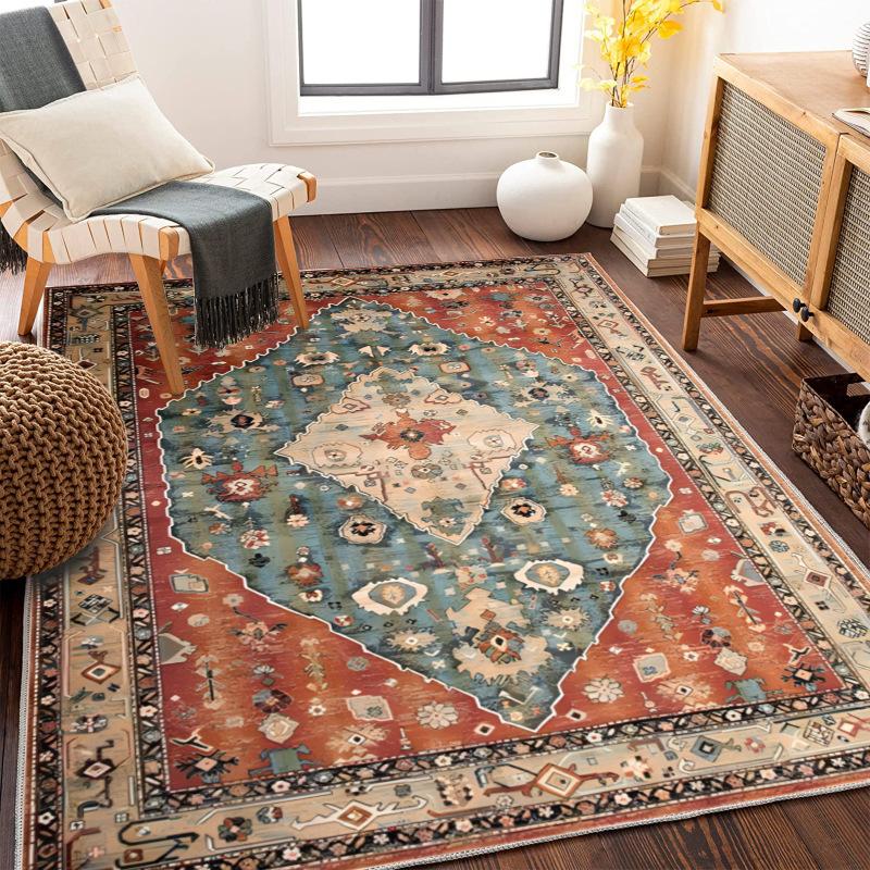 

Ретро Ковер из Кристального Бархата Перт, Декоративный Коврик для Дома, Гостиной и Спальни, Легкий в Уходе Ковер 60*90cm