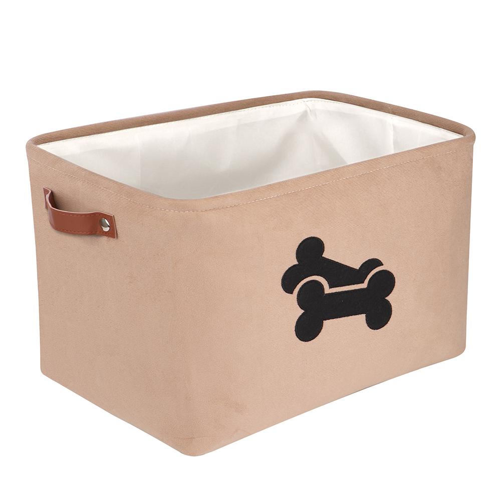 

Милая корзина для хранения игрушек для собак, складная холщовая сумка для собак, ящик для хранения игрушек для домашних животных, одежды, аксессуаров для собак и кошек, зоотовары 40x40x40cm светло-коричневого