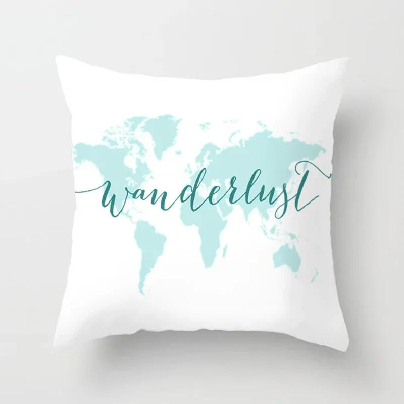 

Blue Geometric Stripe Pattern Simple Living Room Peach Pillow Sofa Cushion Cover Can Be Nordic 66x66cm