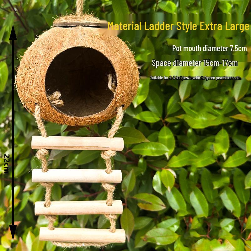 Hand-Woven Straw Nest for Small Birds: Parrot, Budgie, Conure, Finch