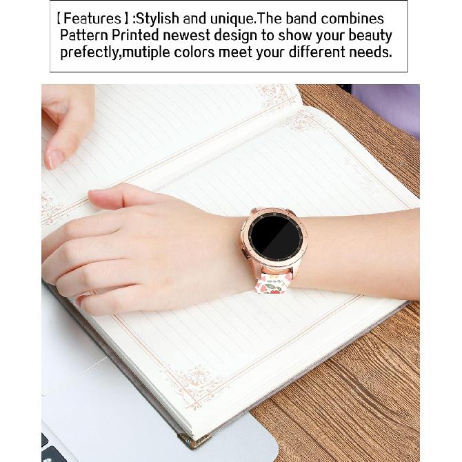 20mm Silicone Sport Bands Compatible for Galaxy Watch 6/Watch 5/Galaxy Watch 4 40mm 44mm/Classic 42mm 46mm/Watch 3 41mm, Active 2 Watch Bands,