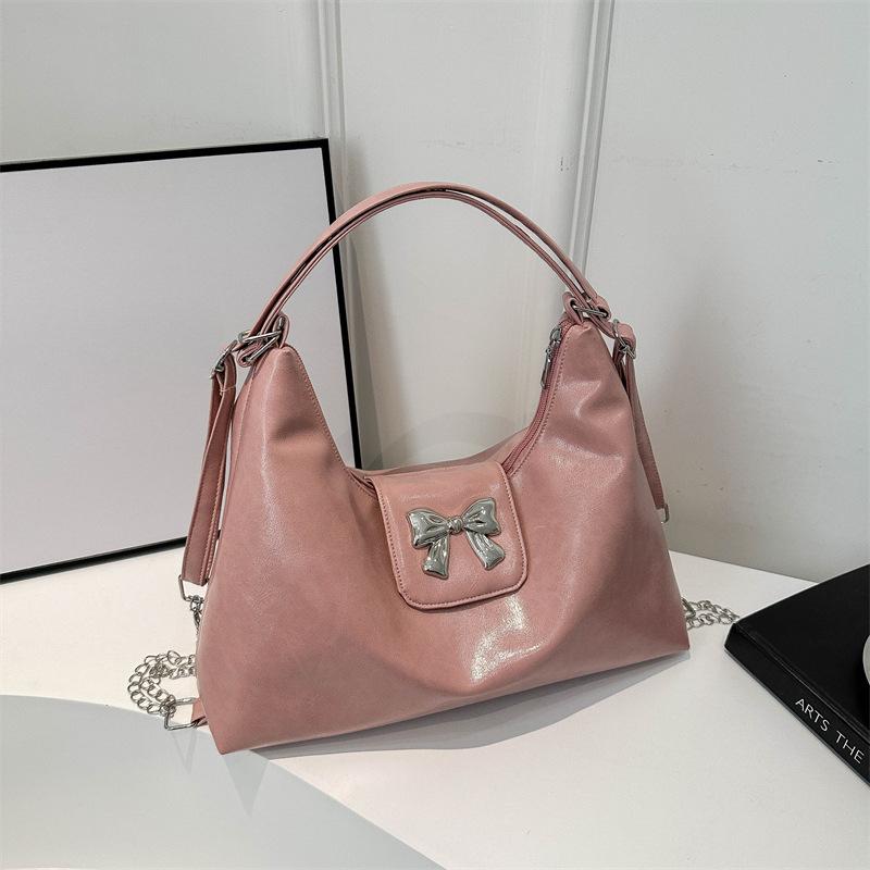 Backpack Women's Spring New Simple and Fashionable Large Capacity Bow Casual Shoulder Bag Tote Bag