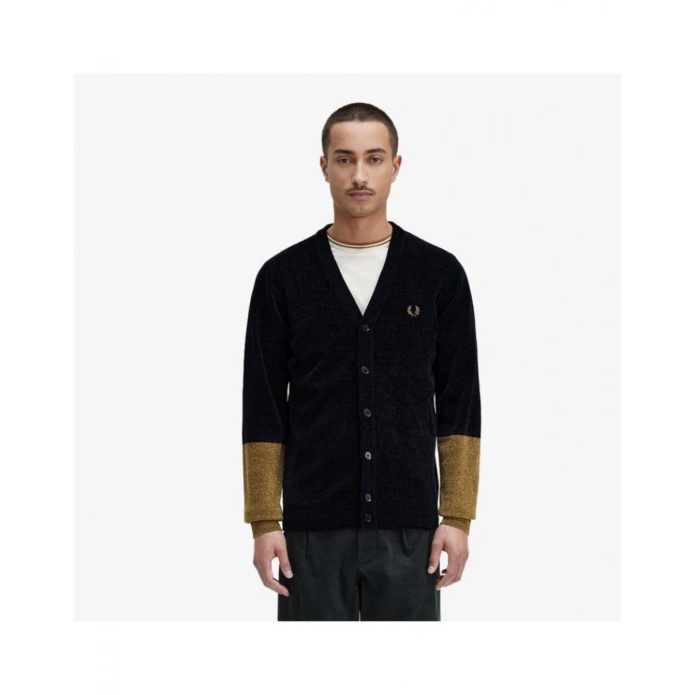 

Fred Perry Color Block Chenille Cardigan Afpm2336519 102 S