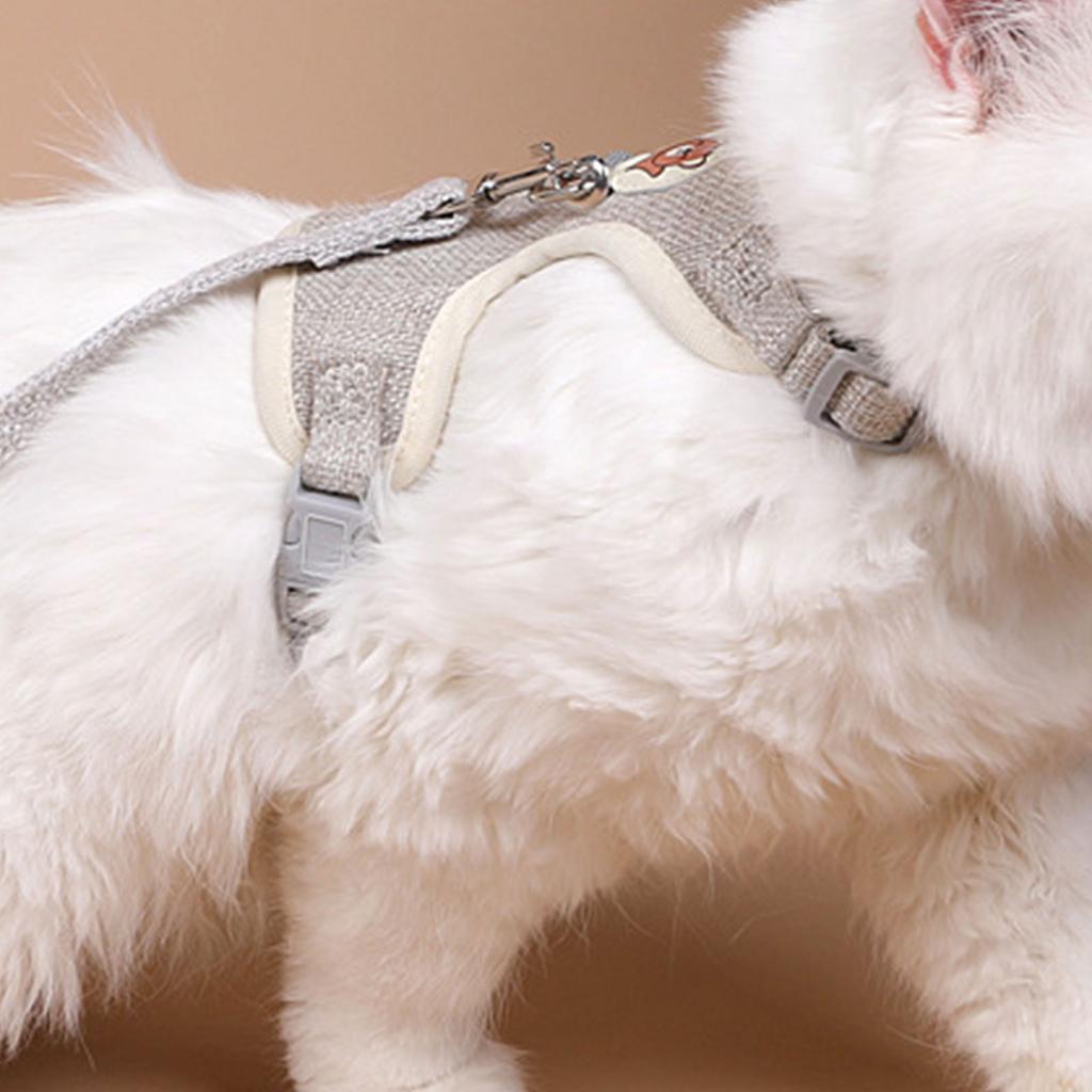 Cartoon Patches Decor Chest Back Traction Rope Pet Outdoor Walking for Large Size Dog Kitten Rabbit Puppy Accessories