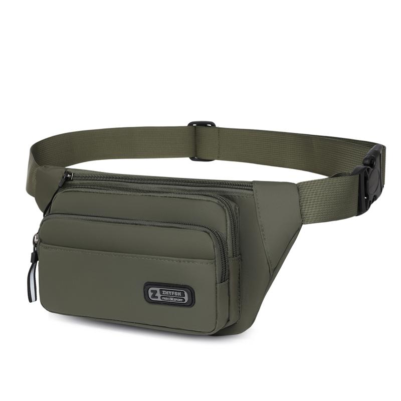

Мужская уличная нейлоновая нагрудная сумка - Прочная поясная сумка большой вместимости для спорта и путешествий (Водостойкая сумка для телефона) зелёный