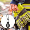 Durable Glove Clip Holder with Key Ring - Secure Textured Grip, Anti-Loss Metal & Plastic Glove Grabber for Professional Work