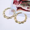 Women Round Alloy Earrings Fashionable Geometric Big Hoop Earrings Lady Ear Jewelry Ornaments