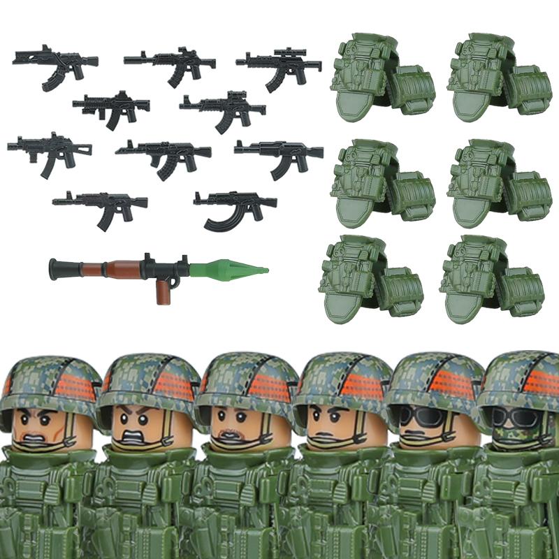 Moderne Stadt SWAT Kommando Figuren Spezialkräfte Figuren Bausteine RU UN Armee Soldat Polizei Militär Waffen Steine Spielzeug