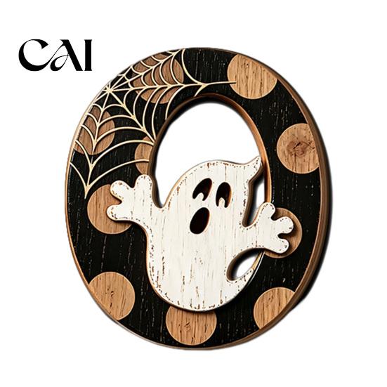 Autumn Theme Home Ornament Halloween Wooden Ornament, Retro Solid Ghost/Letter/Pumpkin Sign, Tabletop Vintage Table Centerpieces Centerpiece