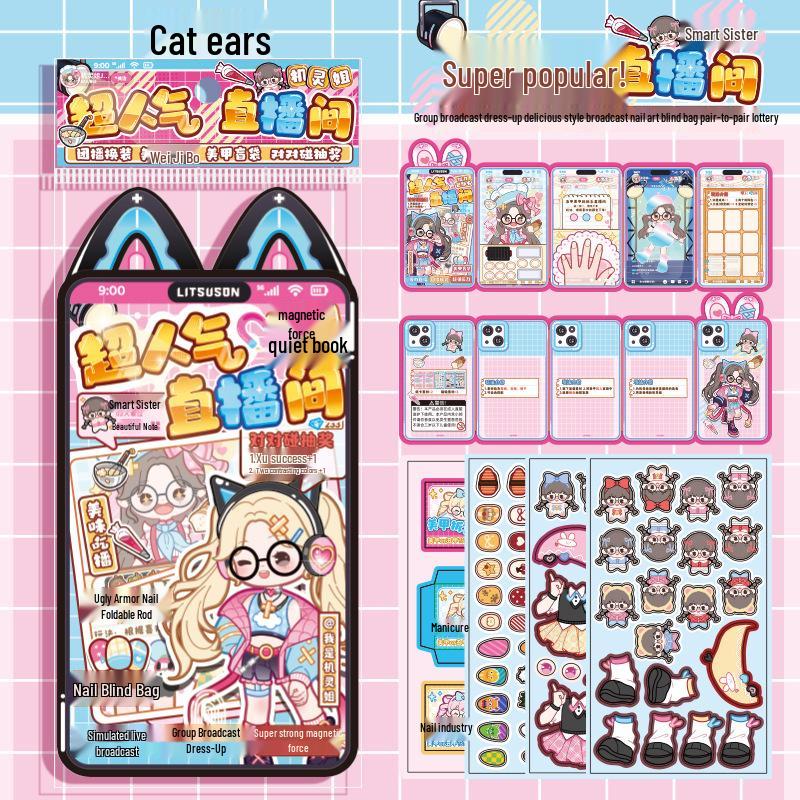 Clever Sister's Dress-Up & Nail Art Magnetic Sticker Book