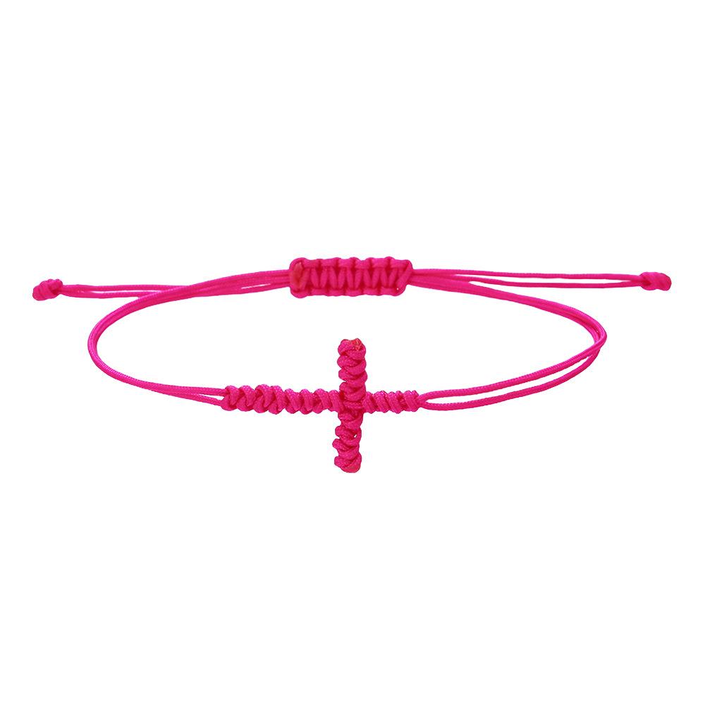 Stylish Hand-woven Cross Hand Rope Adjustable Jade Thread Women's Woven Bracelet Combination