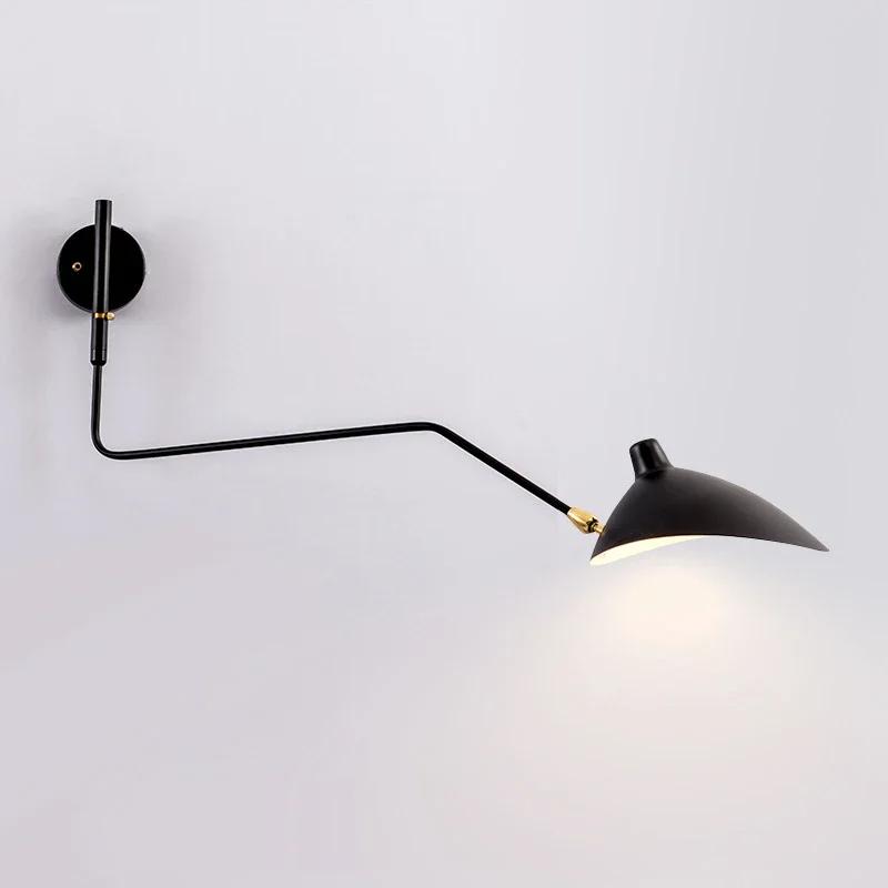 Nordic Modern Minimalist Wall Light Reading Led Lamp Long Living Study Room Bedroom Bedside Arm Adjustable Lighting Decoration