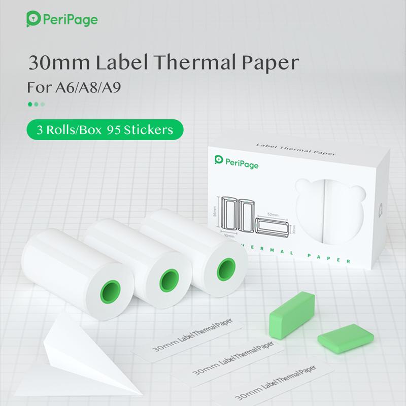 HD Mini Thermal Paper 56mm Width Labels Sticker Colors Transparent Photo Papers For PeriPage Paperang Cute Portable Printer