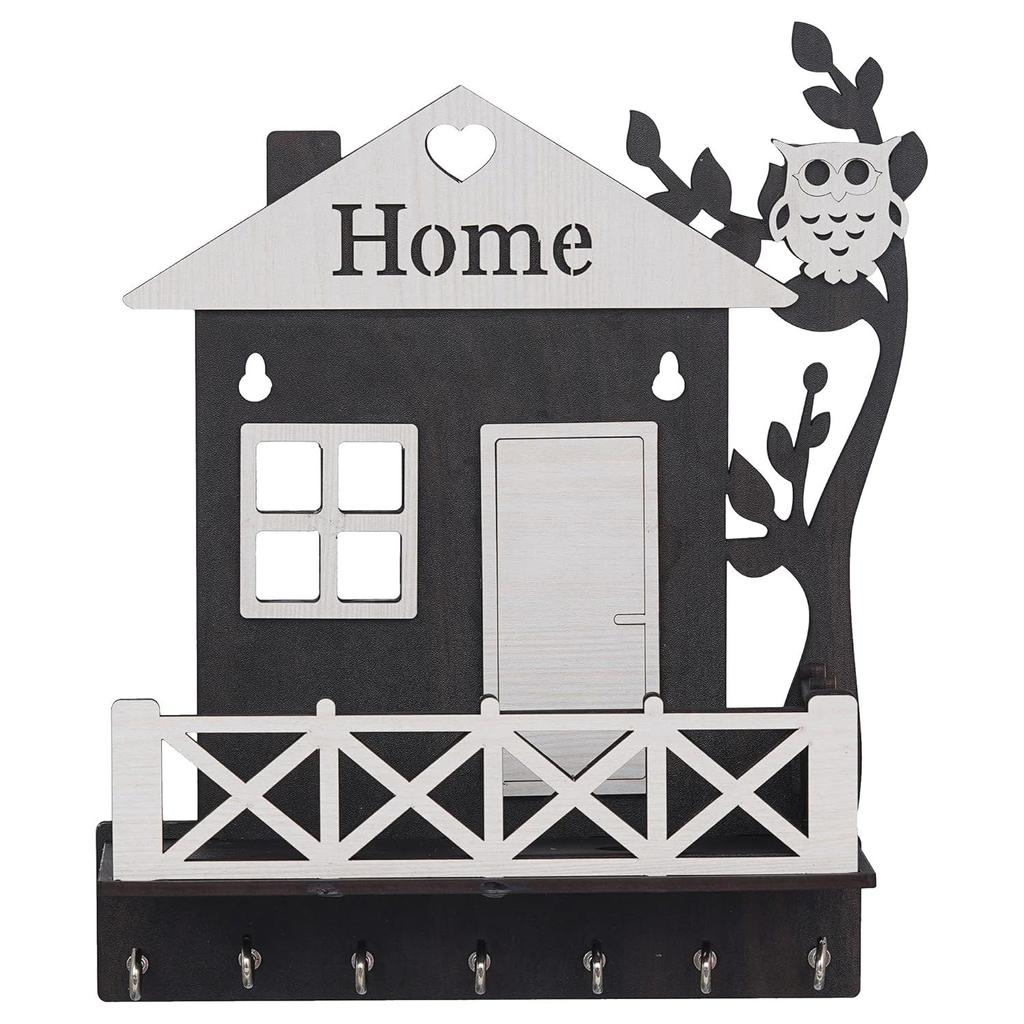 Prémiový dřevěný věšák na klíče od domu Klíčenka pro domácí/kancelářskou výzdobu, klíčenka pro nástěnnou výzdobu