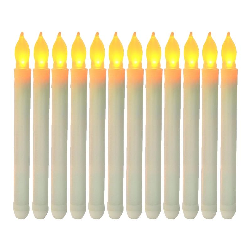 Electric Led Candle 12pcs/set Flameless Decorative Light Ornament Crafts for Christmas Wedding Birthday Party Decor