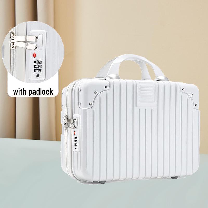 Retro Suitcase Set: 14" Women's Cosmetic Bag & 16" Men's Carry-On Luggage Gift Box.