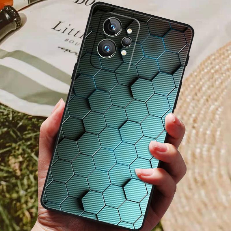 Funda para Realme GT2 Pro 5G TPU Parachoques Negro Silicona Protectora Funda para Realme GT 2 Pro Funda de Teléfono GT2 Pro 2PRO 2022 Capas