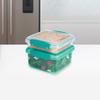 Modular Stackable Plastic Food Storage Containers Set of 2 Microwave Dishwasher Freezer Safe Efficient Pantry Organizer