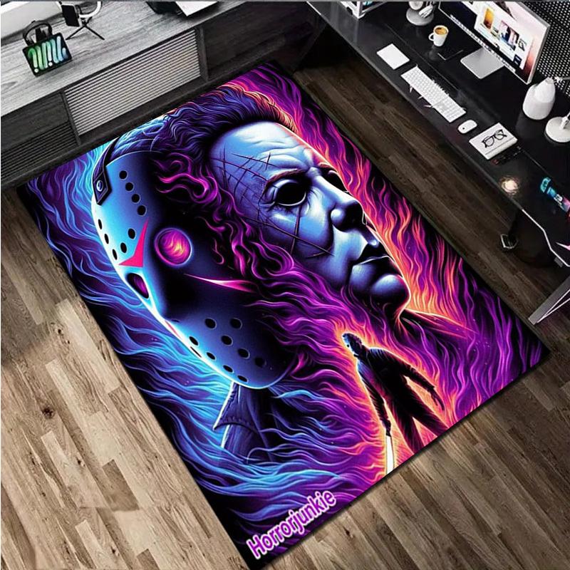 1Pc Jason Print Rug - Home Decoration Carpet For Living Room Bedroom Flooring Computer Chair Area Rug