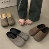 Korean Version of Flat-bottomed Lazy Bag Head Half Slippers Women's Outer Wear 2025 New Summer One-pedal Non-slip Versatile Cool Slippers