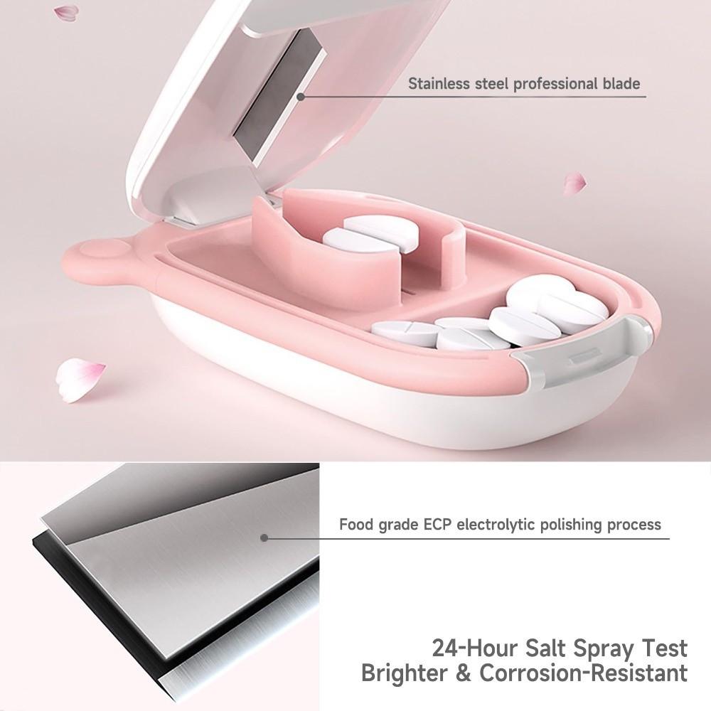 Portable Pill Splitter 2 In 1 Tablet Divider Organizer Durable Pill Cutter  Small or Large Pills