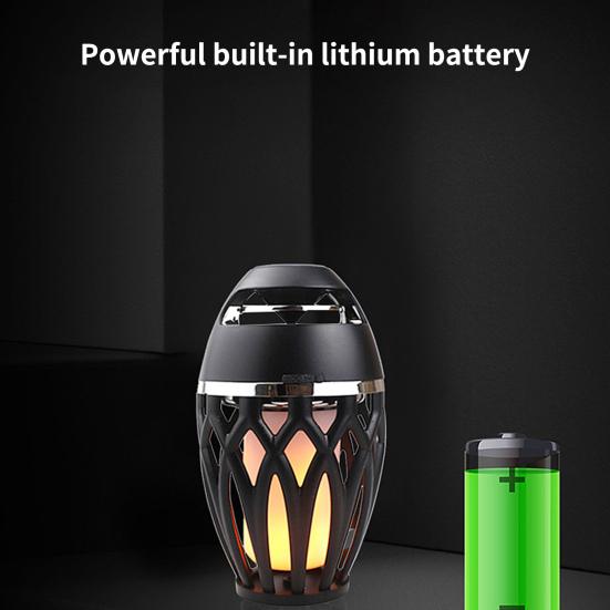 Bluetooth-compatible Speaker Multifunctional Stereo Sound USB Charging Hands-free Long Standby Time Decorations Gifts LED Flame Lamp Torch
